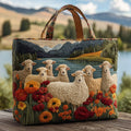 Hazel | Sheep in the Lake Quilted Tote Bag