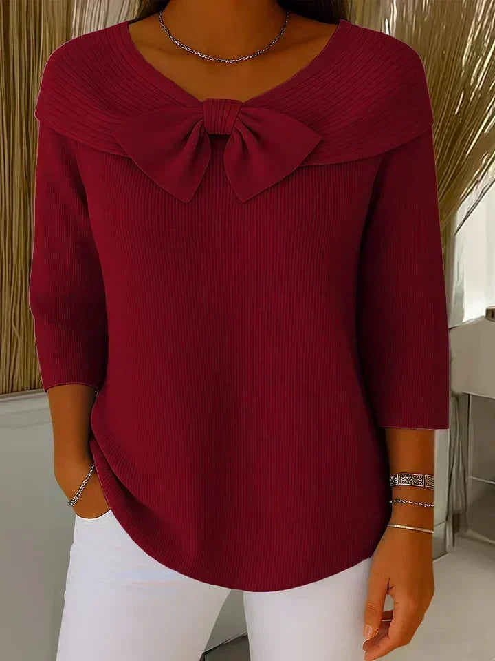 Denise | Bow Round-Neck Sweater