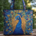Dottie | Peacock Quilted Tote Bag