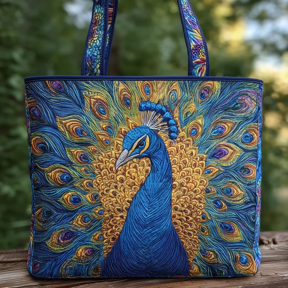 Dottie | Peacock Quilted Tote Bag