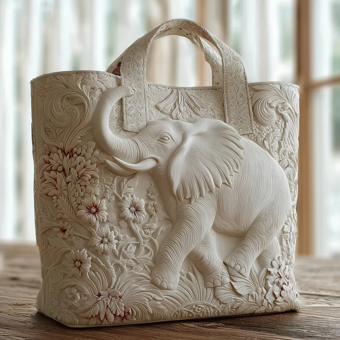 Mabel | Elephant Quilted Tote Bag