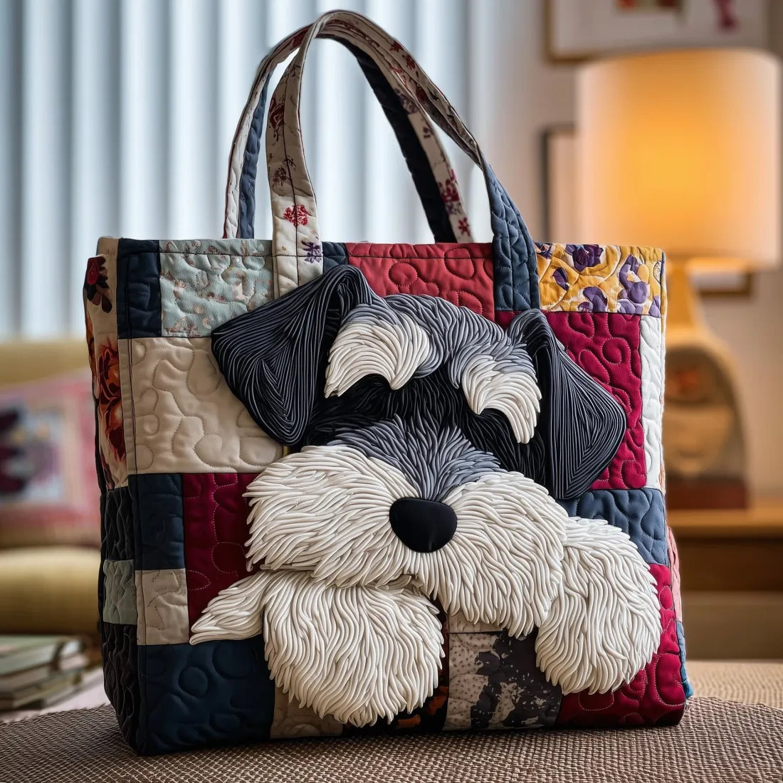 Brynn | Schnauzer Quilted Tote Bag