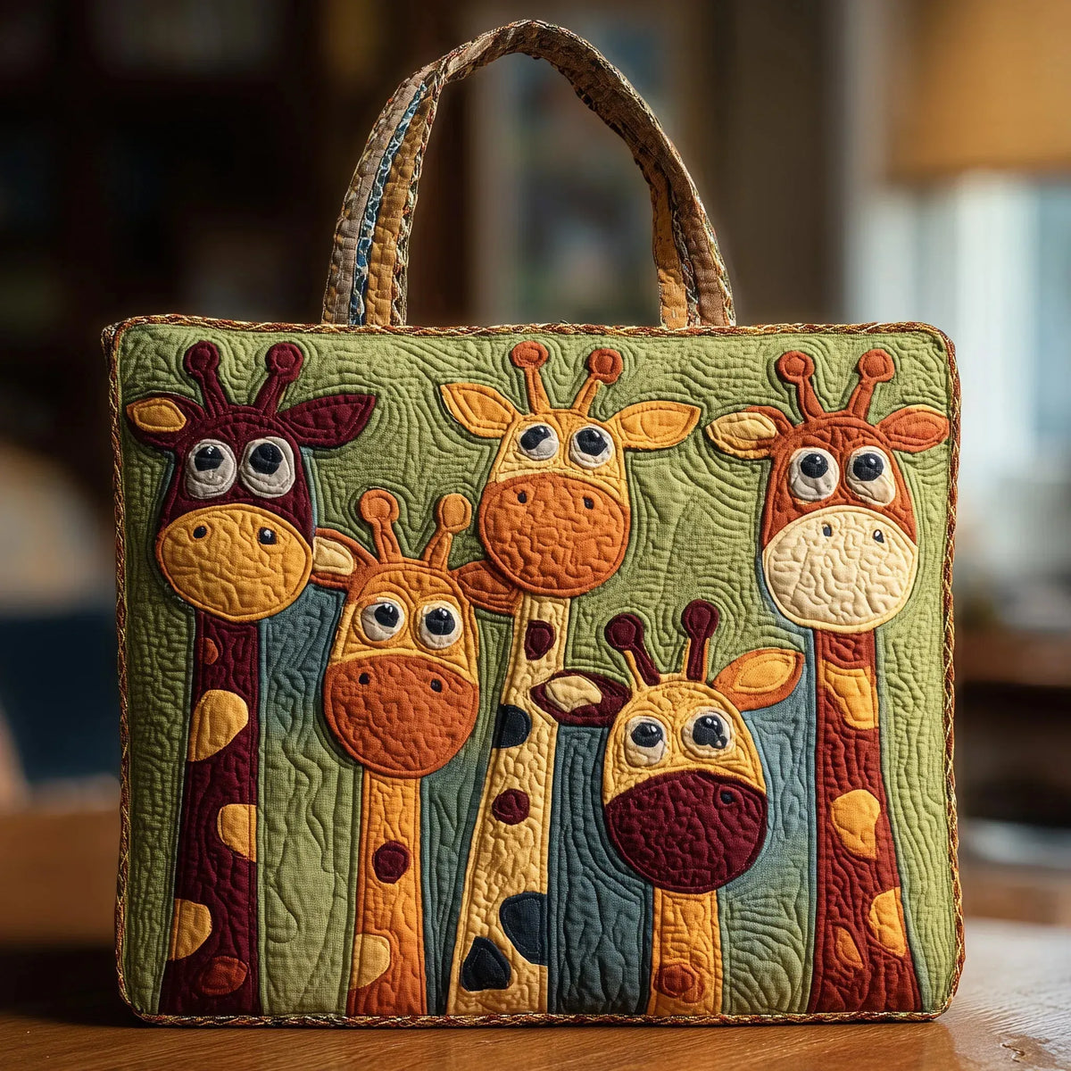 Tori | Giraffe Quilted Tote Bag
