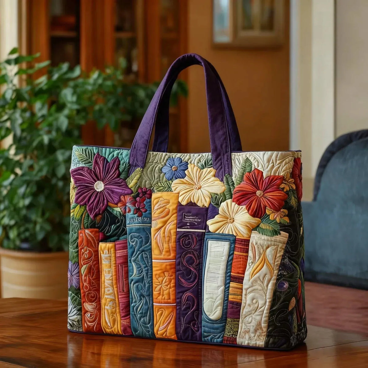 Harper | For Book Lovers Quilted Tote Bag