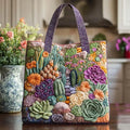 Dusk | Succulent Garden Quilted Tote Bag