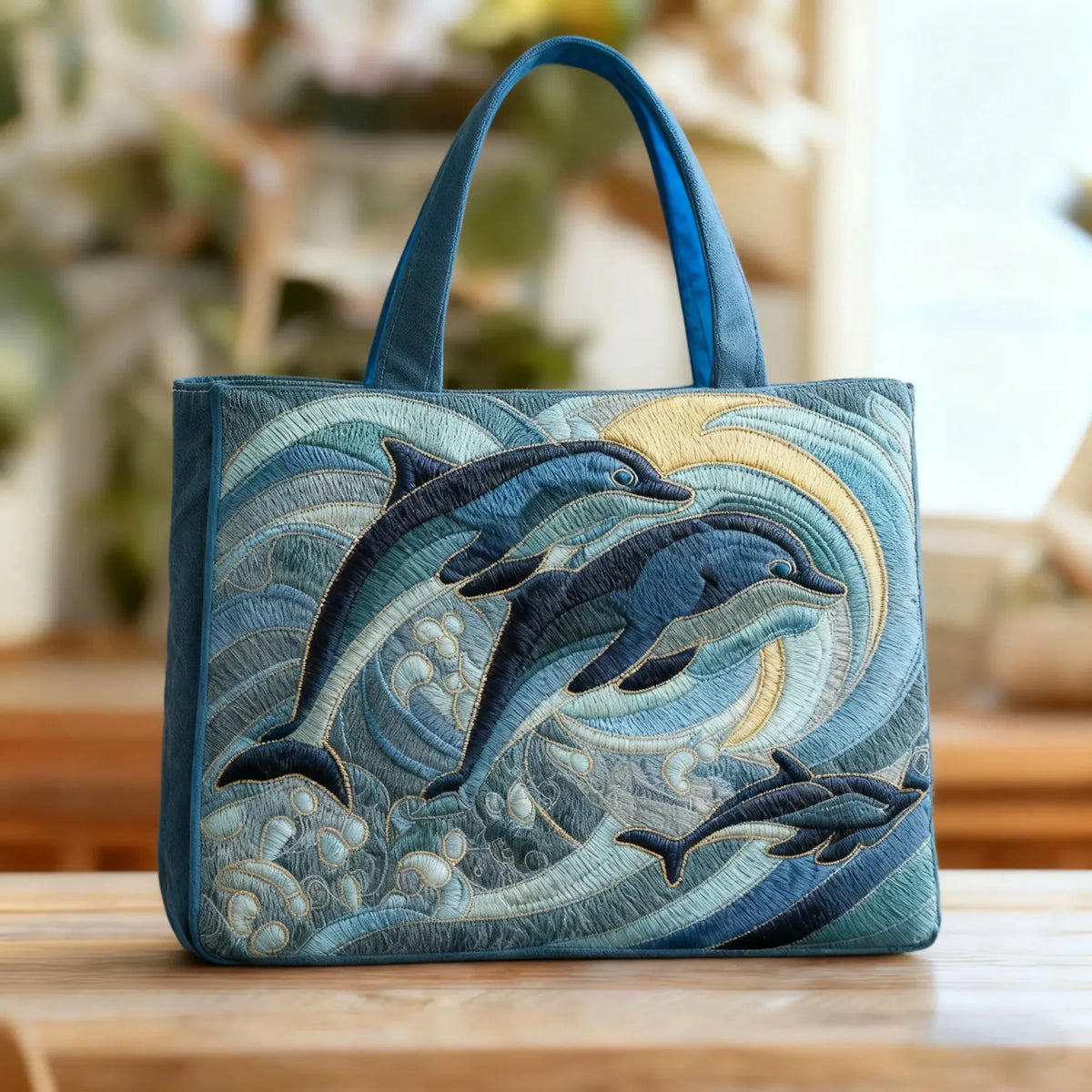 Marigold | Dolphin Quilted Tote Bag