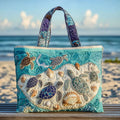 Xanthe | Hugging Turtle Quilted Tote Bag