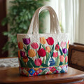 Ulla | Tulips Quilted Tote Bag