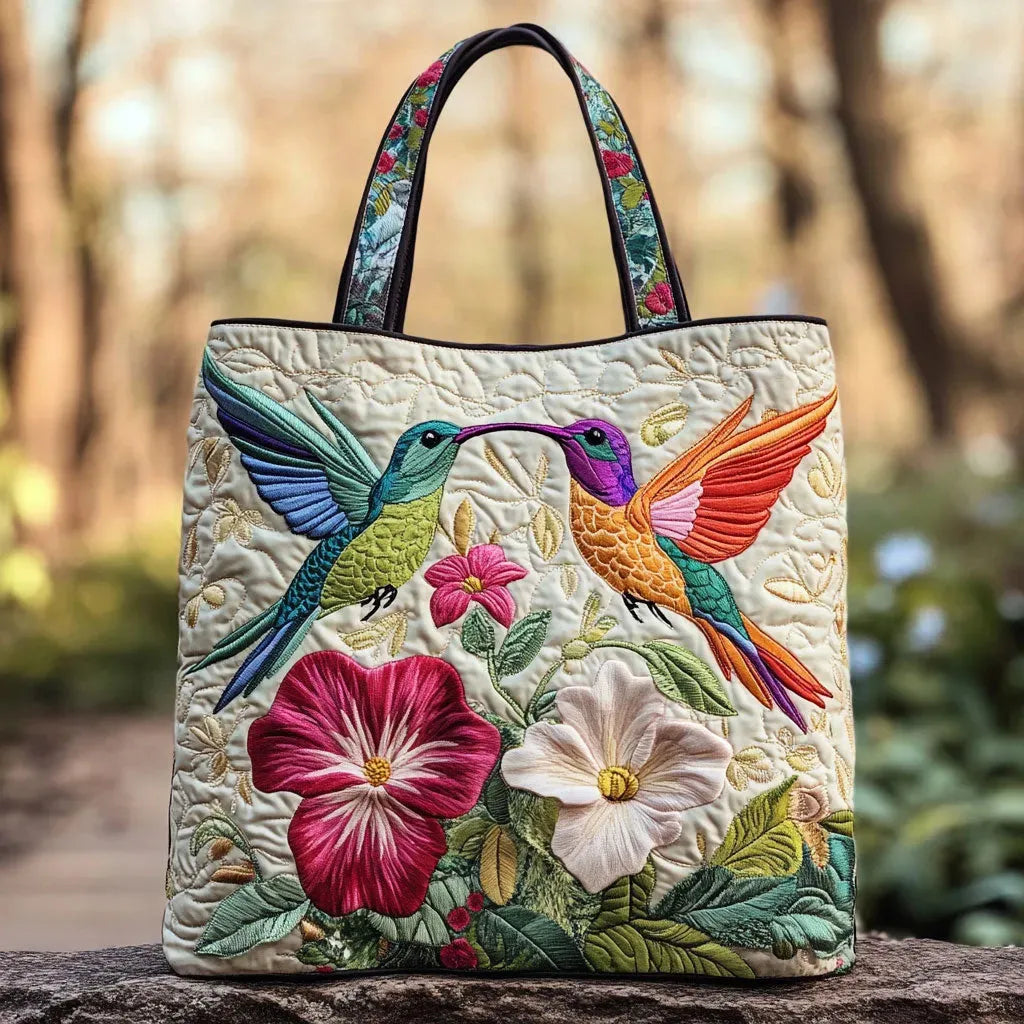 Eden | Backpack with Hummingbird Quilted Tote Bag