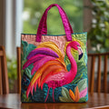 Solene | Flamingo Quilted Tote Bag