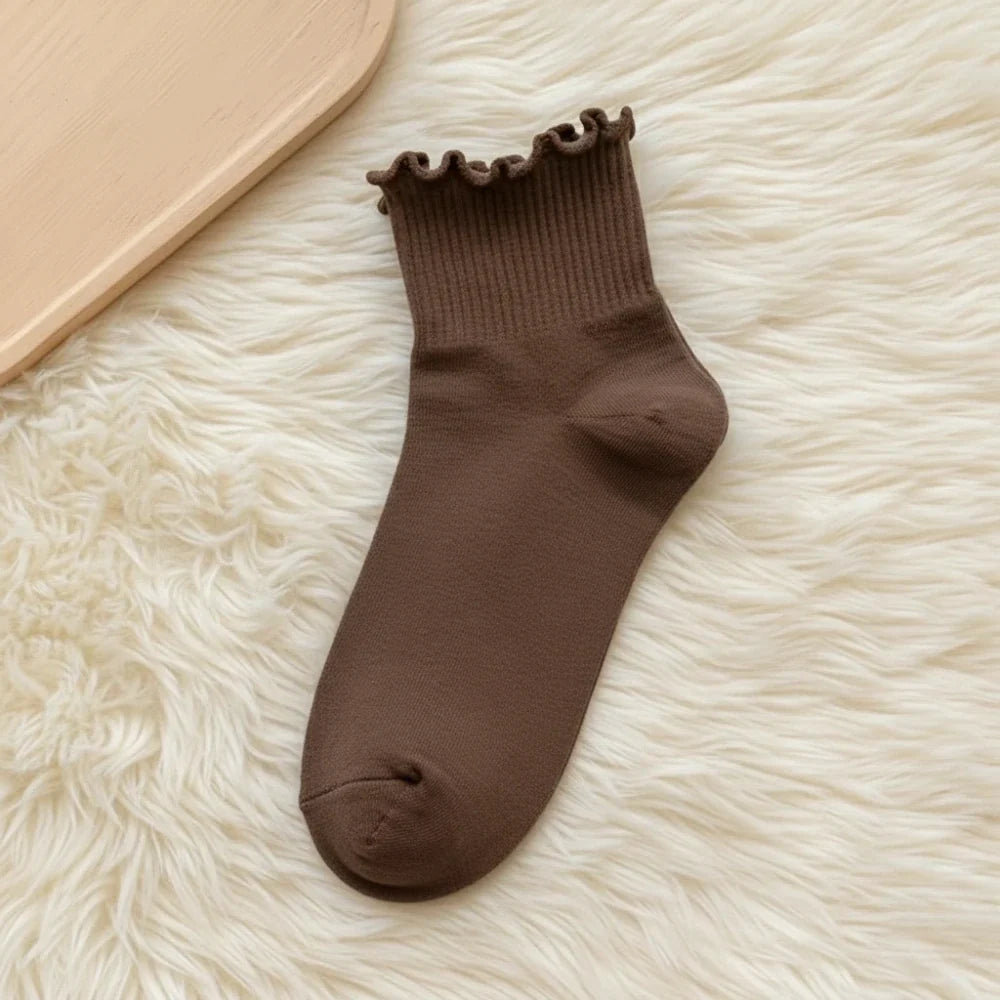 Ruffle Crew Socks · 5-pack