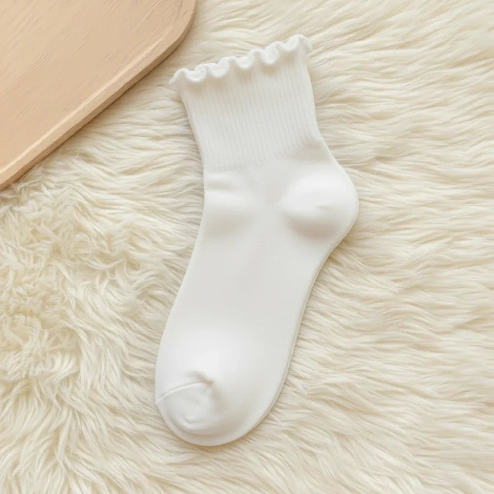 Ruffle Crew Socks · 5-pack
