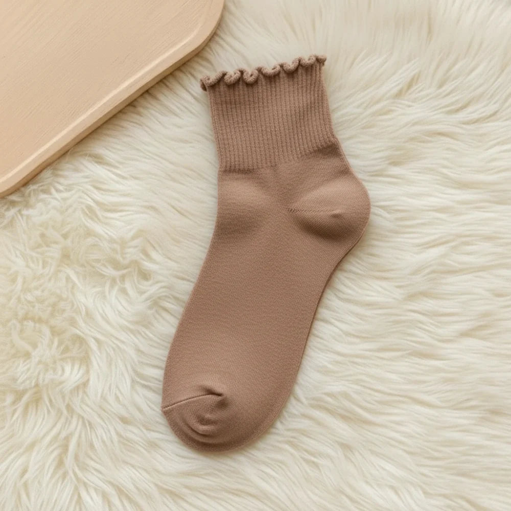 Ruffle Crew Socks · 5-pack