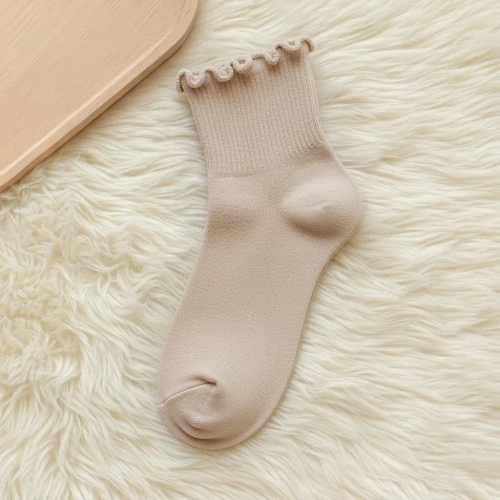 Ruffle Crew Socks · 5-pack