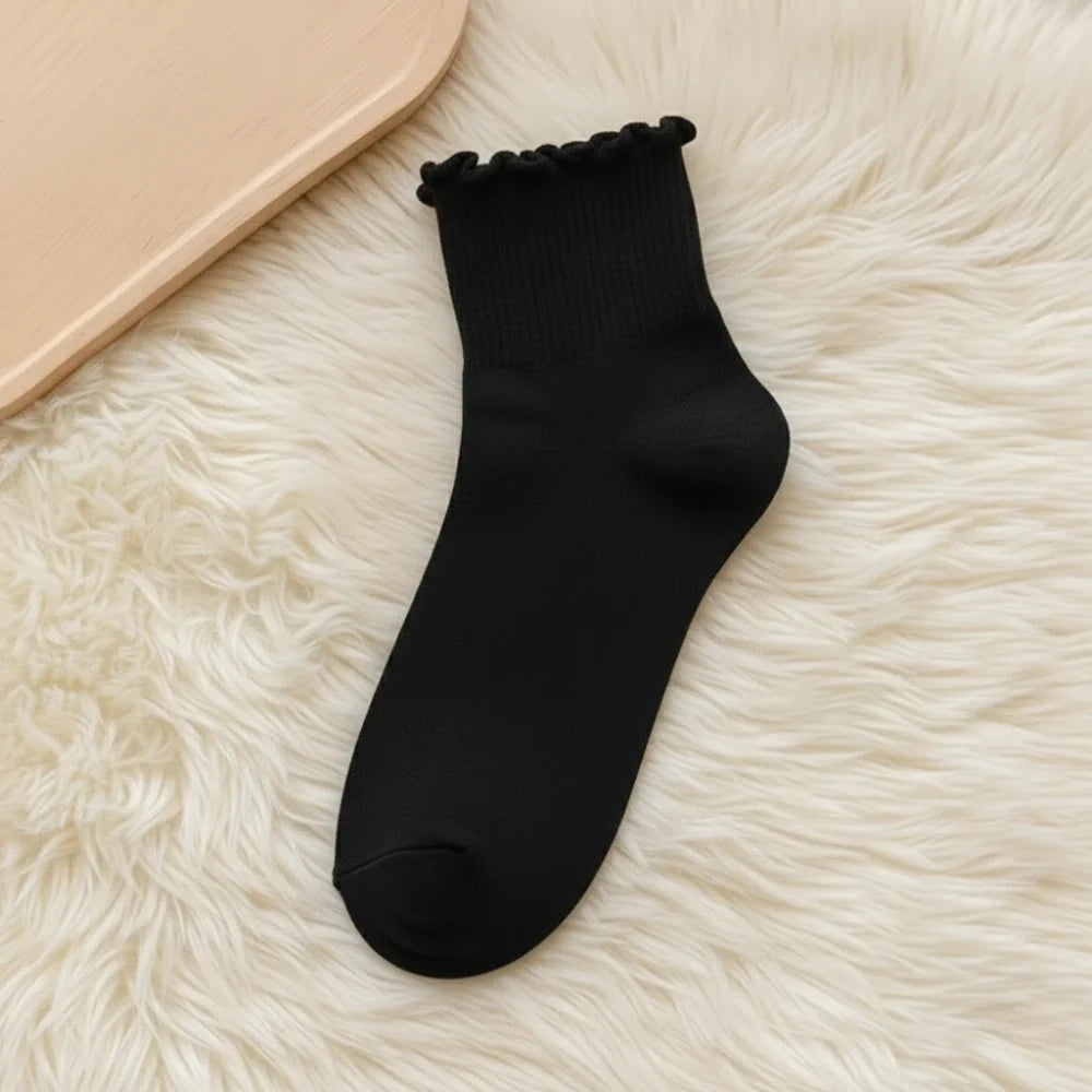 Ruffle Crew Socks · 5-pack