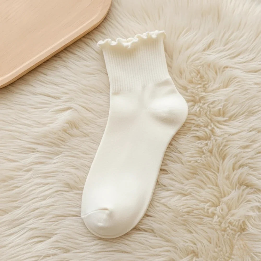 Ruffle Crew Socks · 5-pack