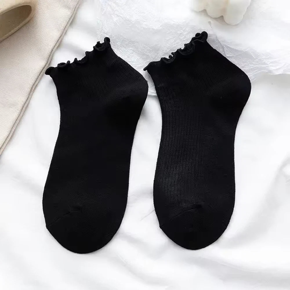 Ruffle Ankle Socks · 10-pack