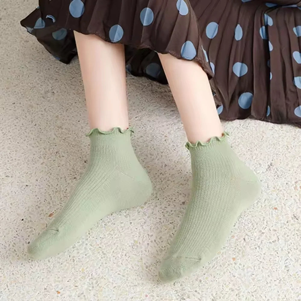 Ruffle Ankle Socks · 10-pack