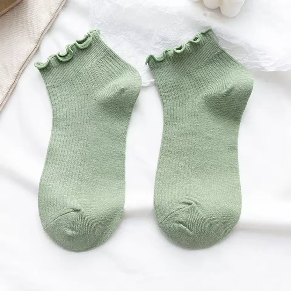 Ruffle Ankle Socks · 10-pack
