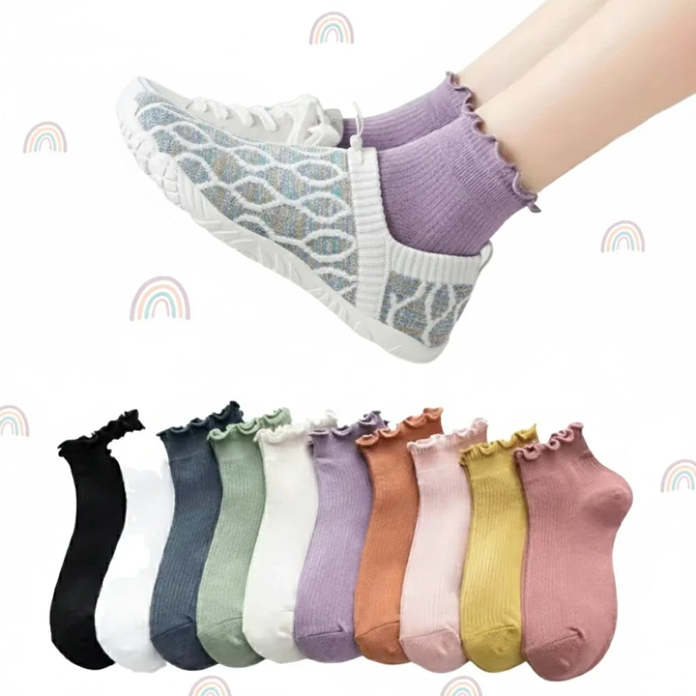 Ruffle Ankle Socks · 10-pack