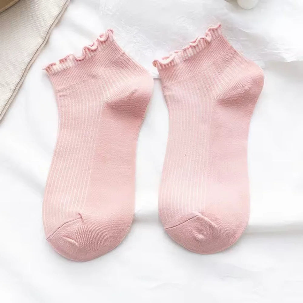Ruffle Ankle Socks · 10-pack