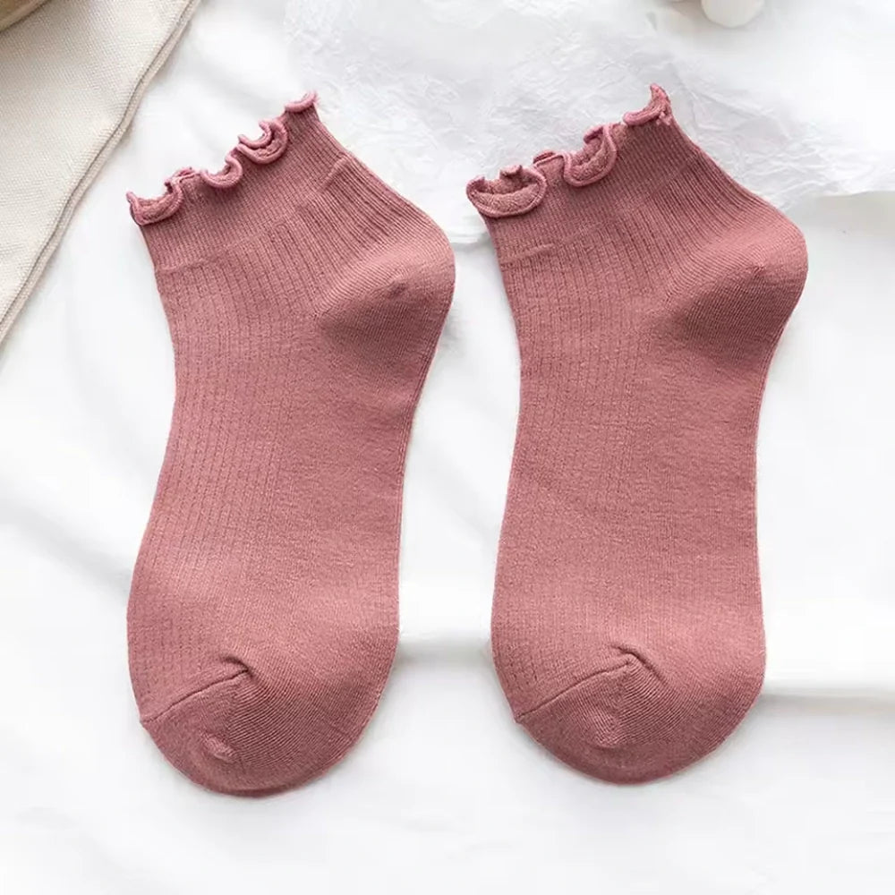 Ruffle Ankle Socks · 10-pack