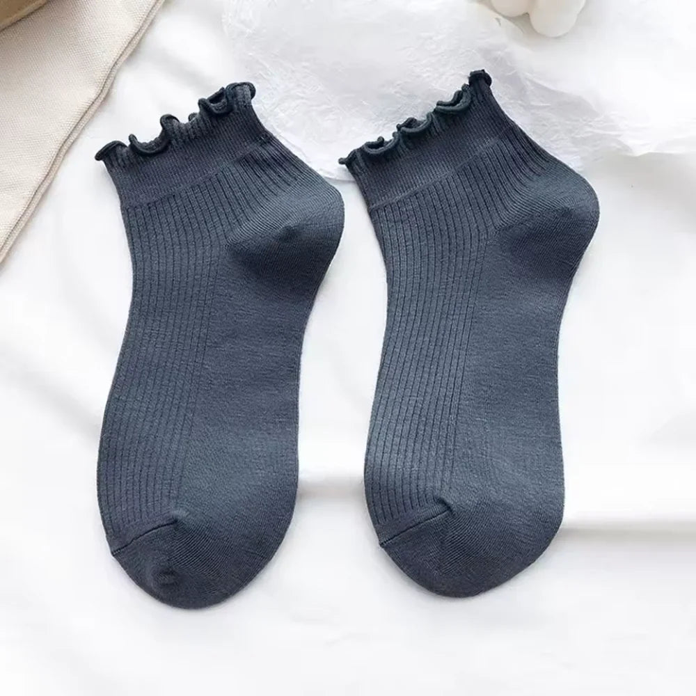 Ruffle Ankle Socks · 10-pack