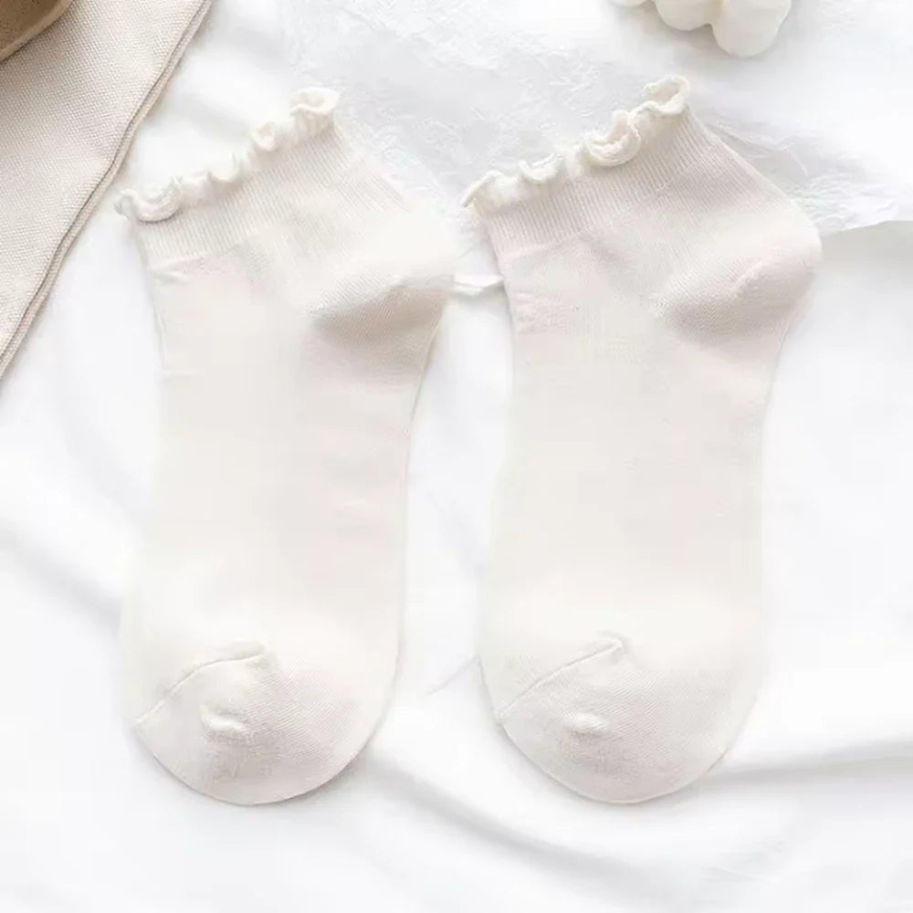 Ruffle Ankle Socks · 10-pack