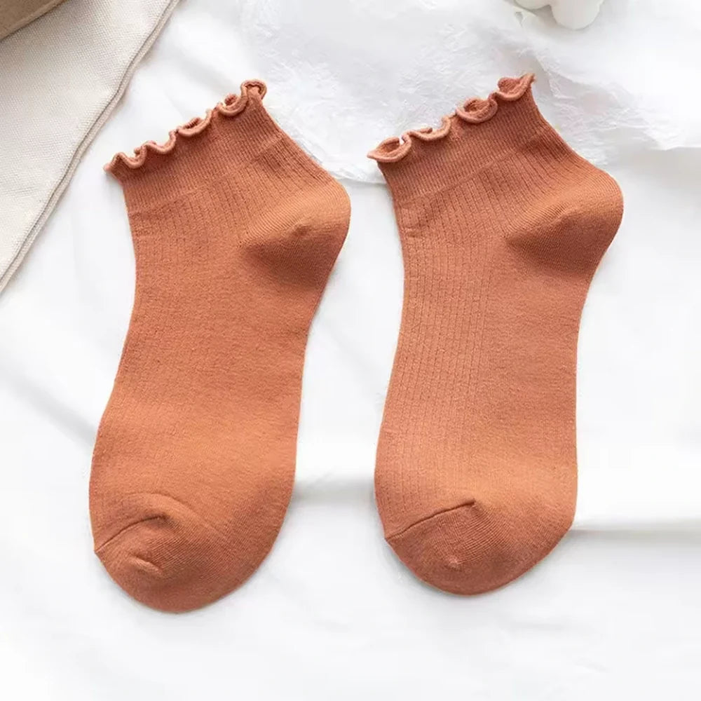 Ruffle Ankle Socks · 10-pack