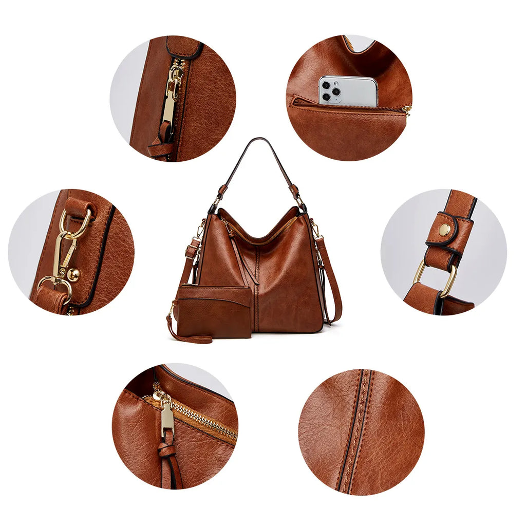 Nova | Anti-Theft Hobo Handbag + Free Pouch Wallet