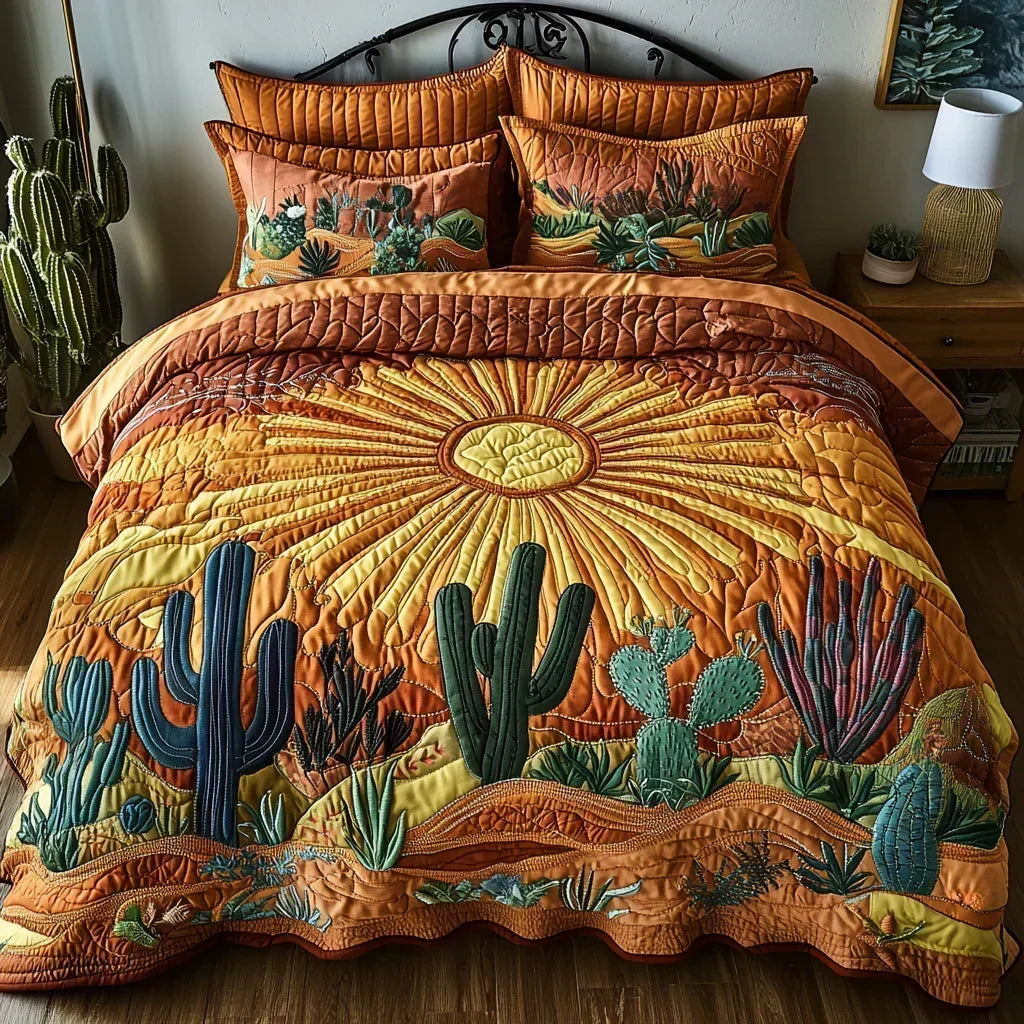 Jorja | Cactus Sunrise Quilted Bedding Set