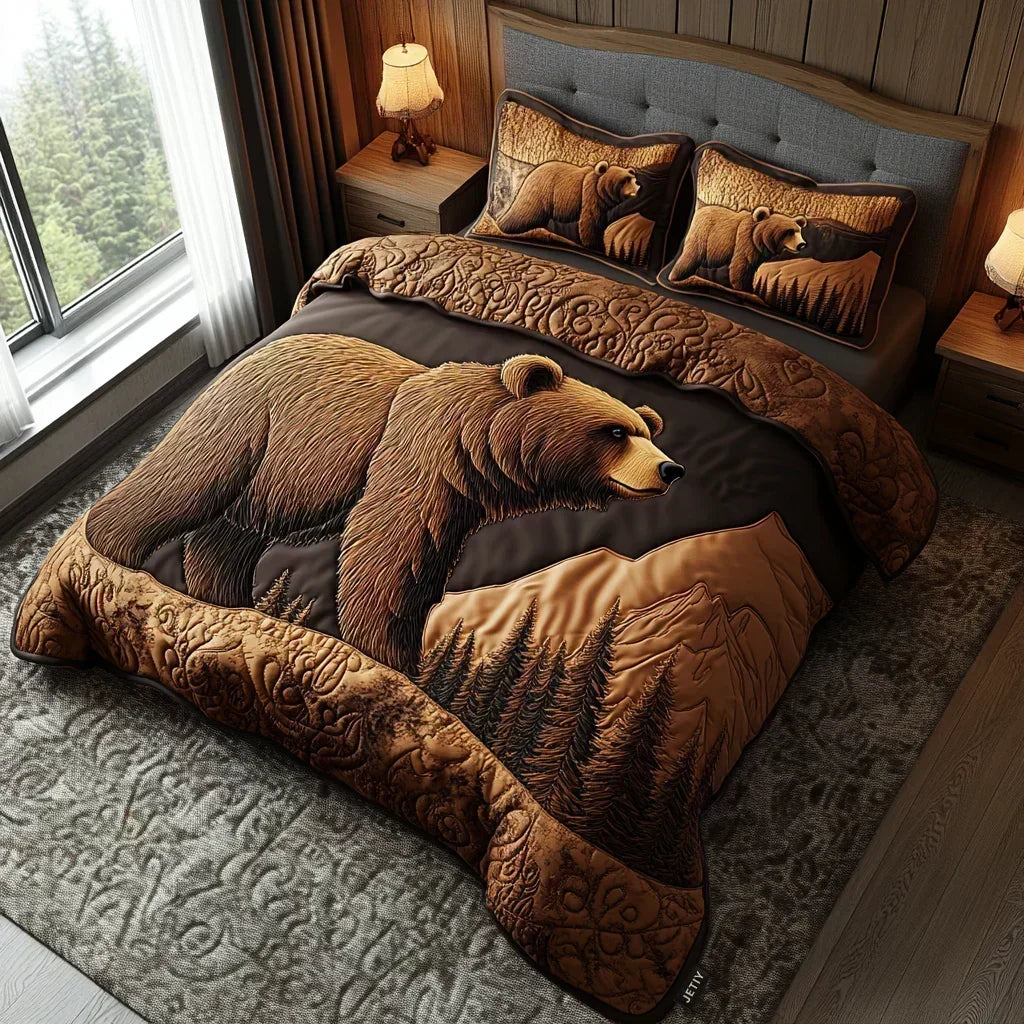 Zuri | Woodland Animals Quilted Bedding Set