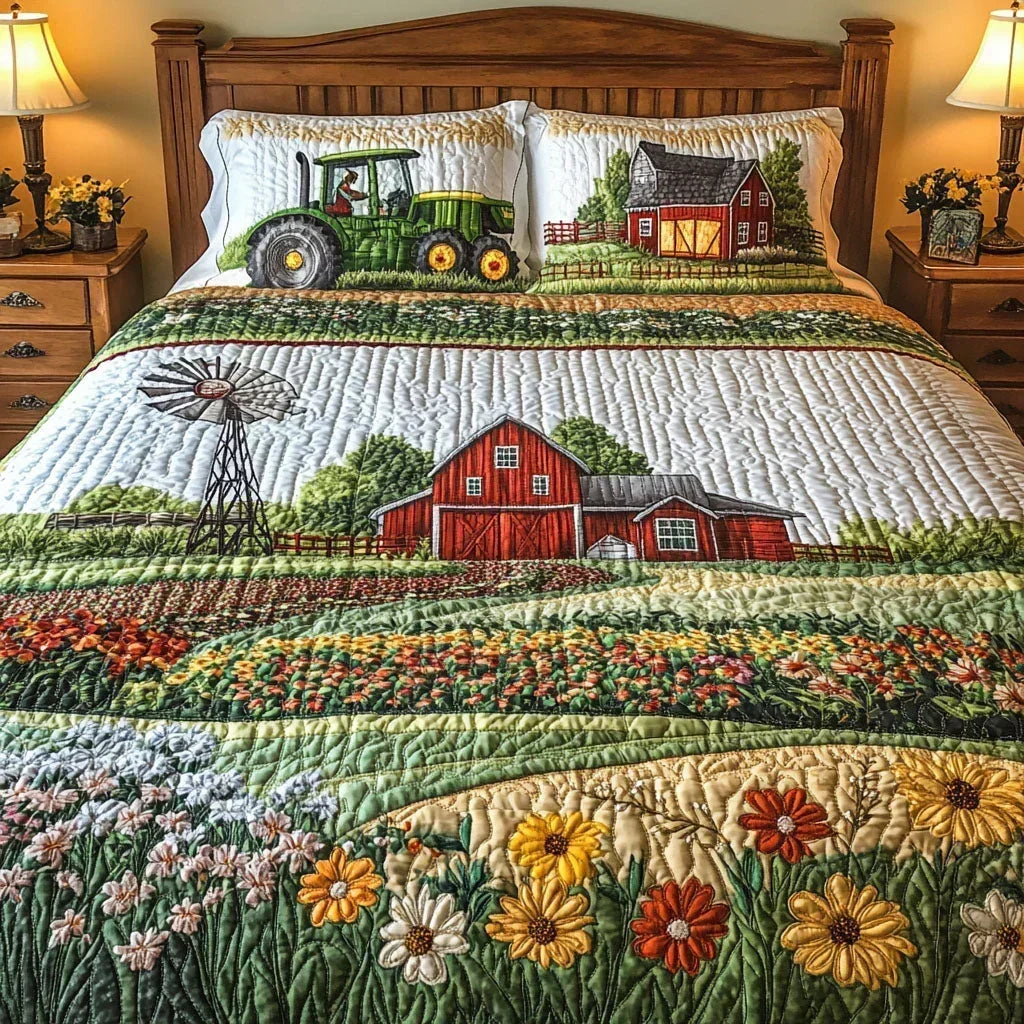 Valeria | Happy Farm Quilted Bedding Set