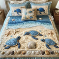 Zinnia | Ocean Waves Quilted Bedding Set