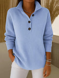 Barbara | V-Neck Polo Sweater