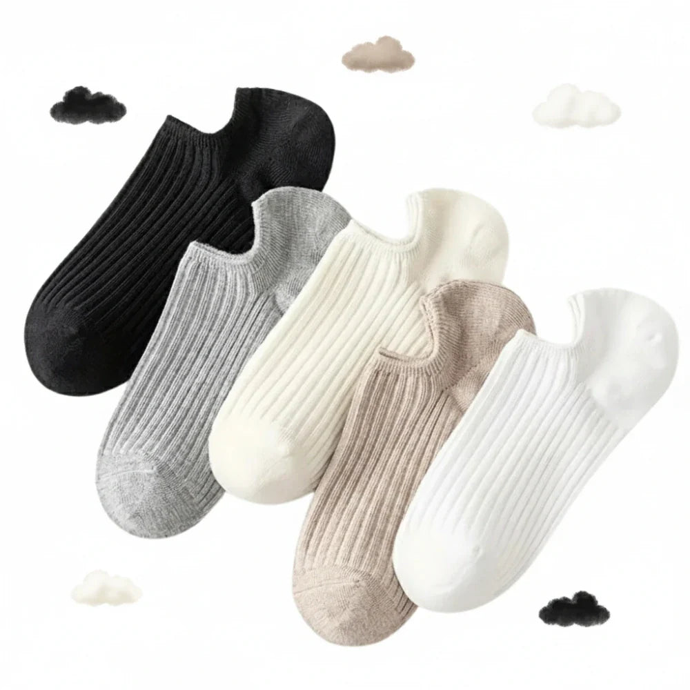 Soft Neutrals Trainer Socks · 5-pack