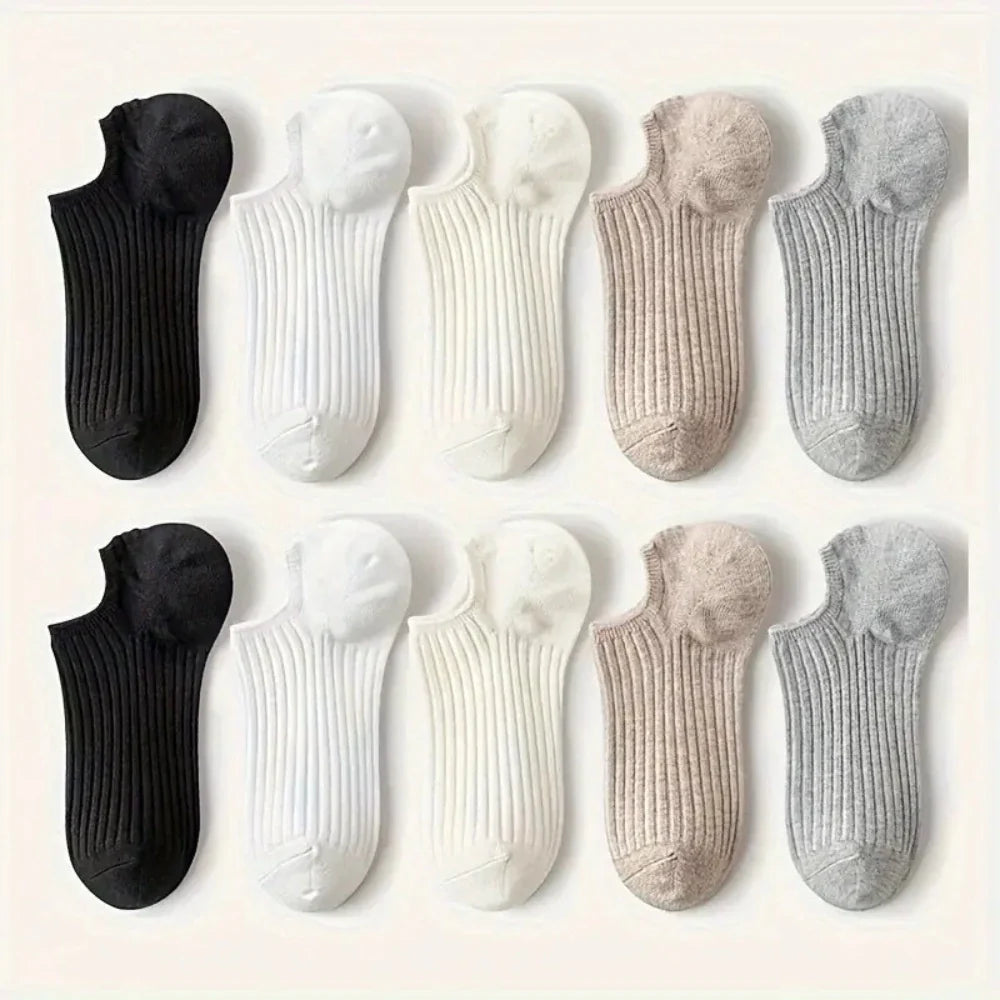 Soft Neutrals Trainer Socks · 5-pack