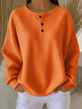 Helena | Cozy Waffle Henley Sweatshirt