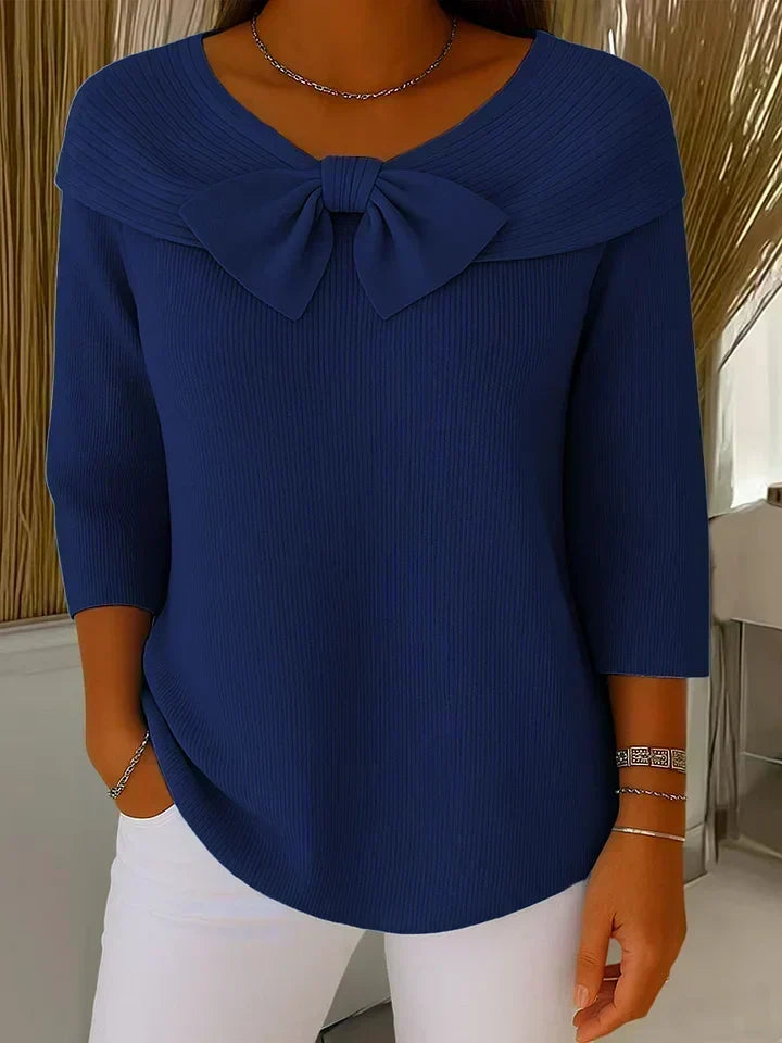 Denise | Bow Round-Neck Sweater