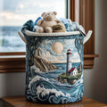 Neve | Coastal Lighthouse Laundry Basket