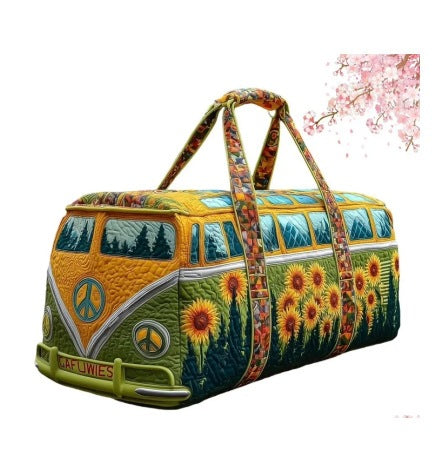 Jolene | Golden Quilted Weekend Bag
