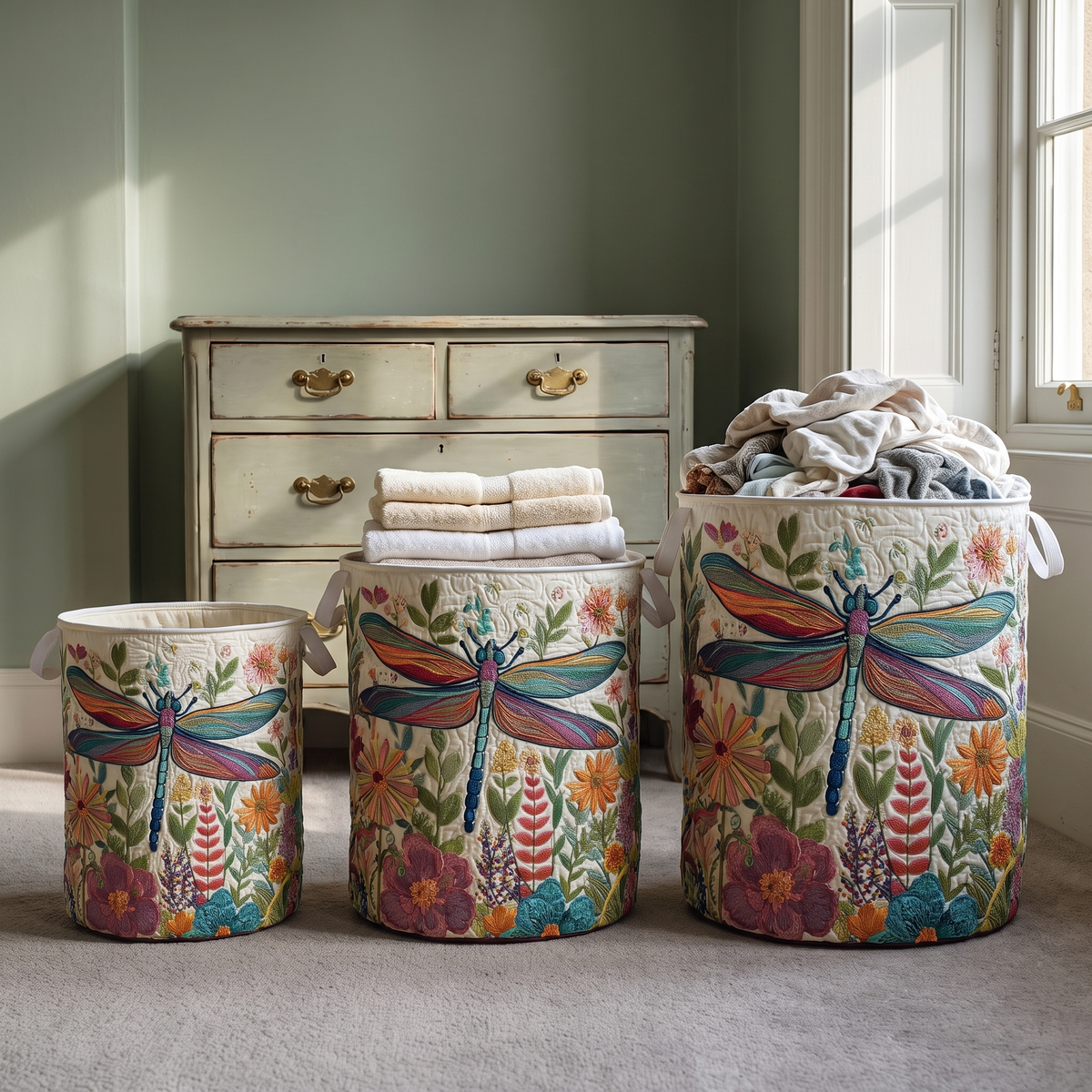 Romy | Dragonfly Garden Laundry Basket - photo 2
