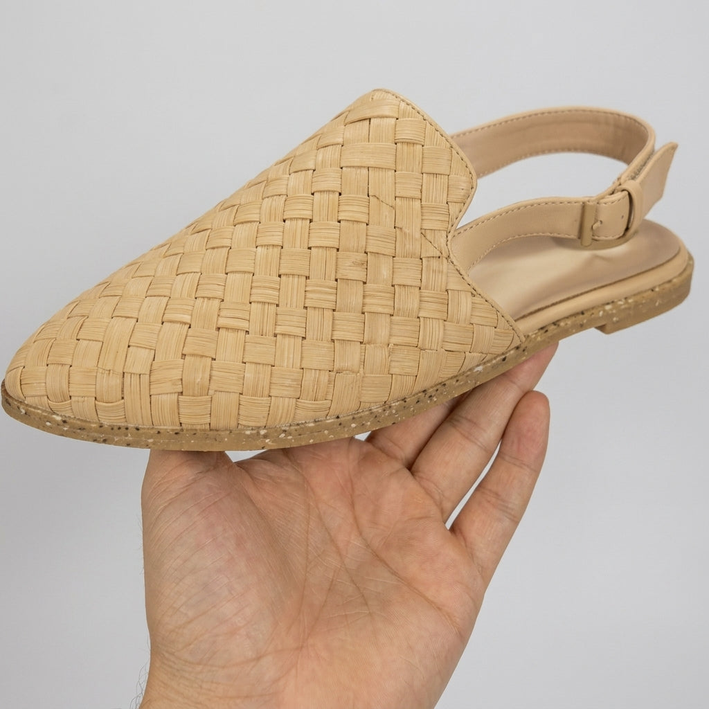 Delia contoured footbed sandals in beige