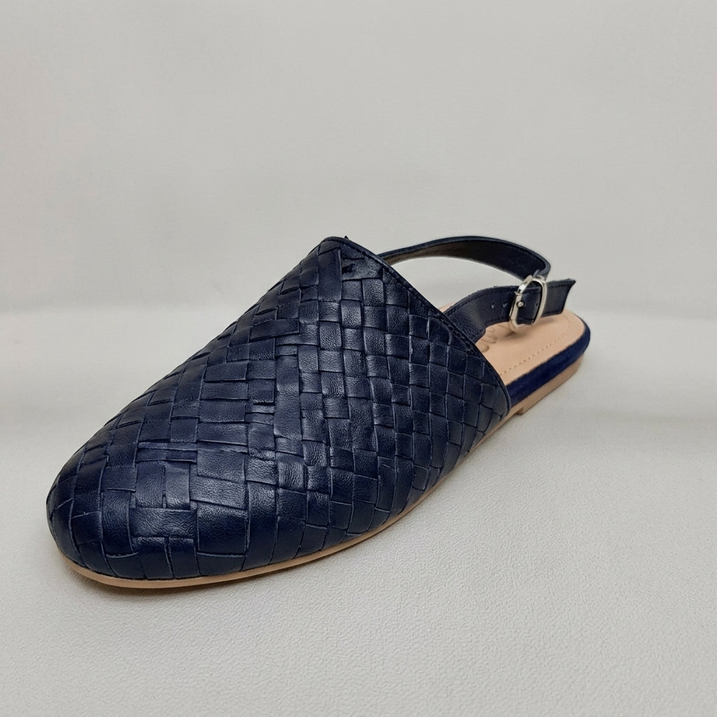 Delia contoured footbed sandals in dark navy