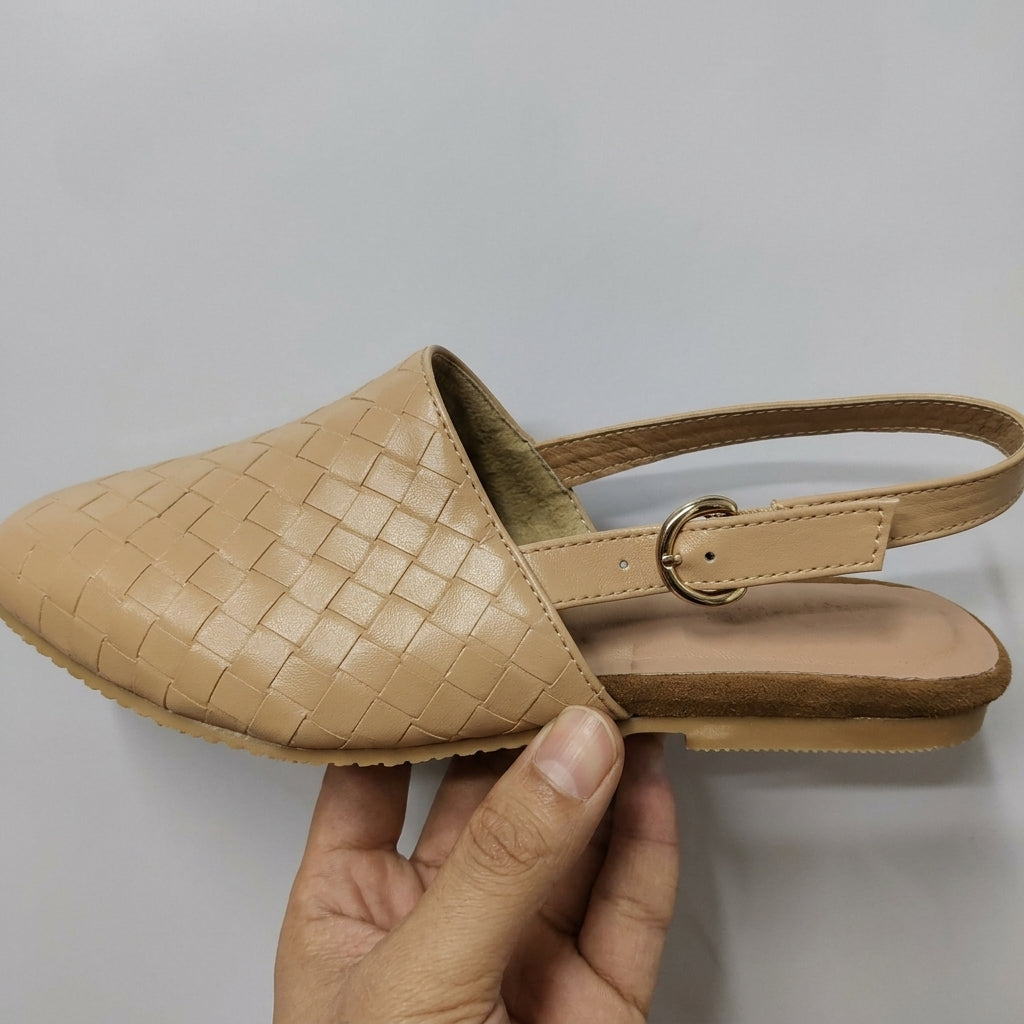 Delia contoured footbed sandals in sand beige