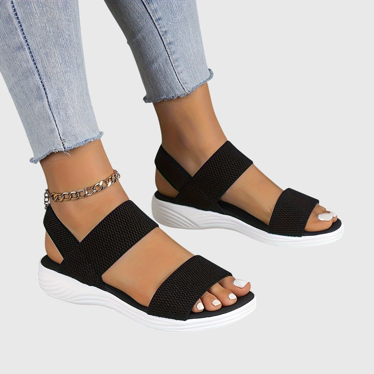 Greta stretch strap sandals