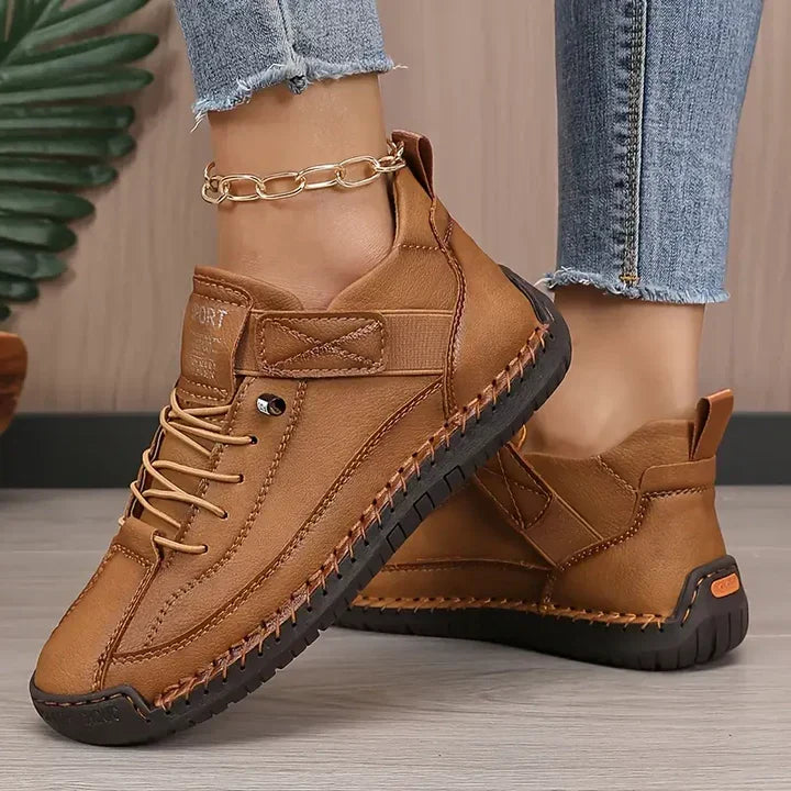 Juno wide-fit slip-on sneakers in brown