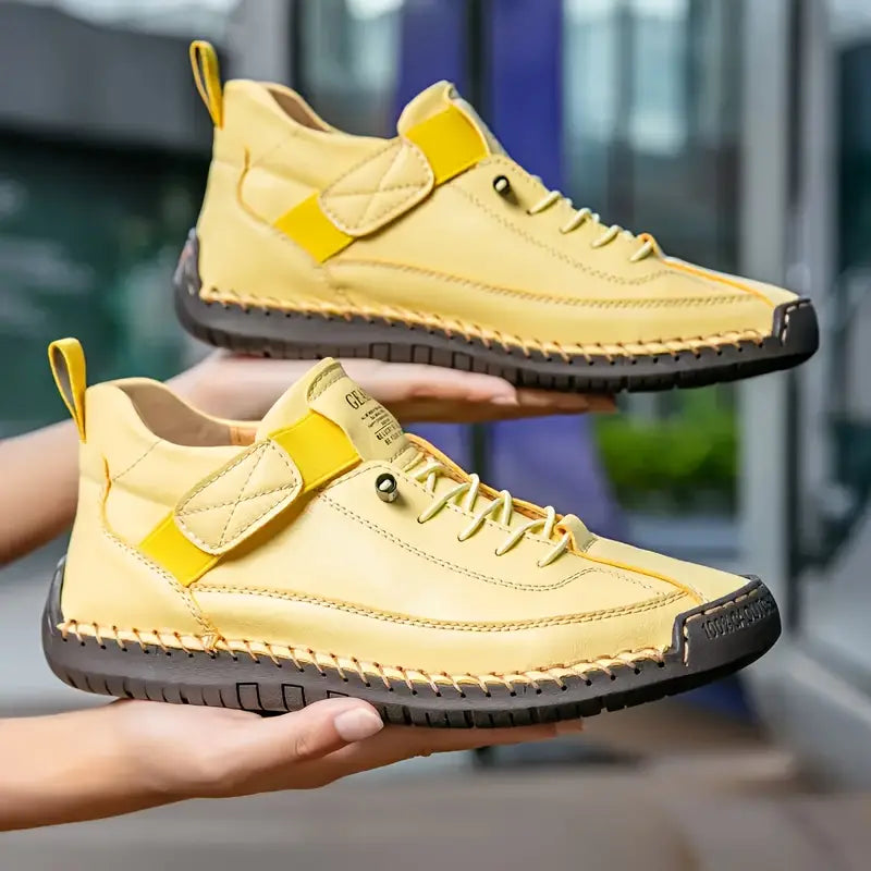 Juno wide-fit slip-on sneakers in yellow