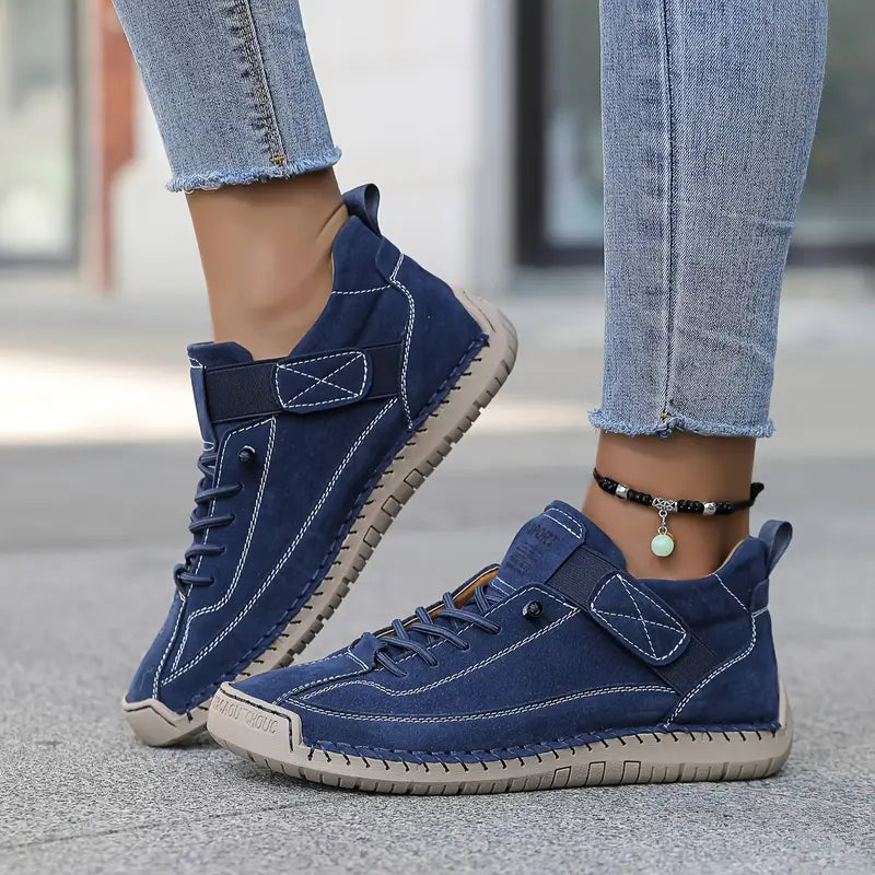 Juno wide-fit slip-on sneakers in blue