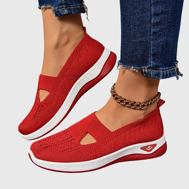Vera breathable slip-on shoes in red